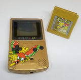 custom gold Gameboy with game