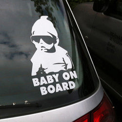 Baby on board car decal - large size