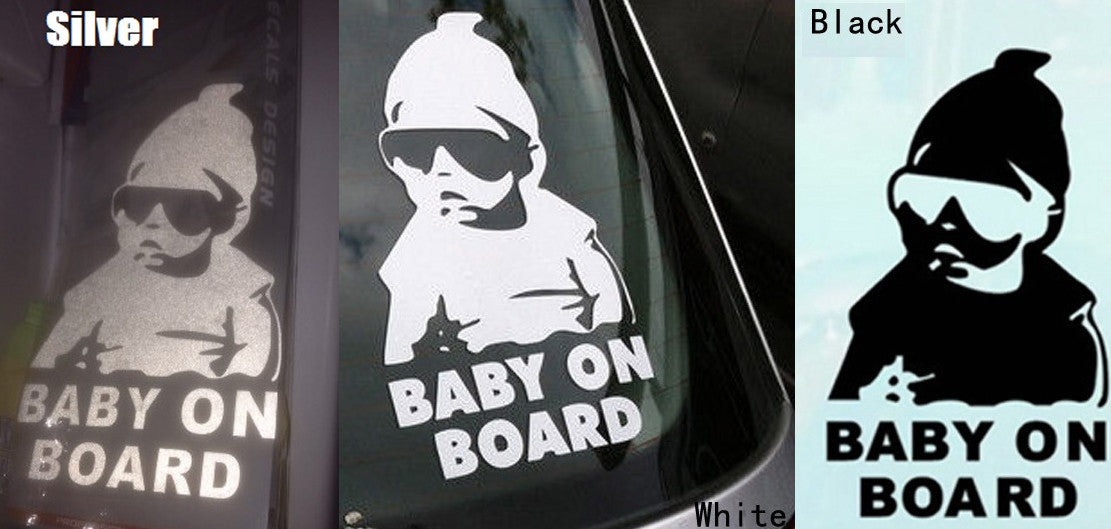 Baby on board car decal - large size