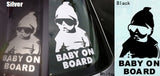 Baby on board car decal - large size