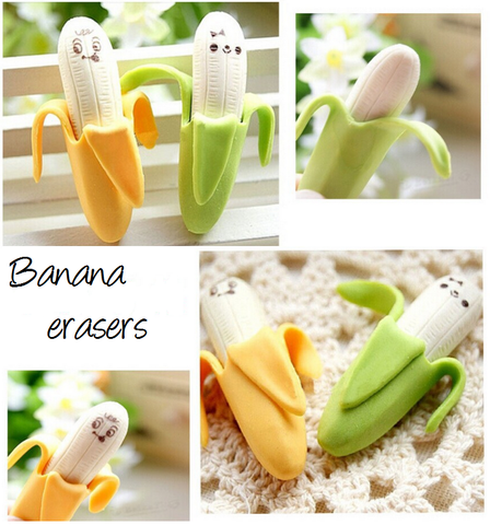 Cute banana erasers