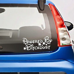 Powered by bitchdust decal sticker