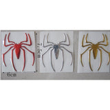 Spider car decal sticker - silver, gold, red