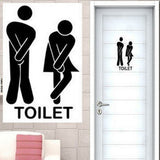 Funny men & women toilet sign - decal sticker