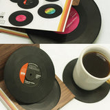 Retro Vinyl Record Coasters - set of 6